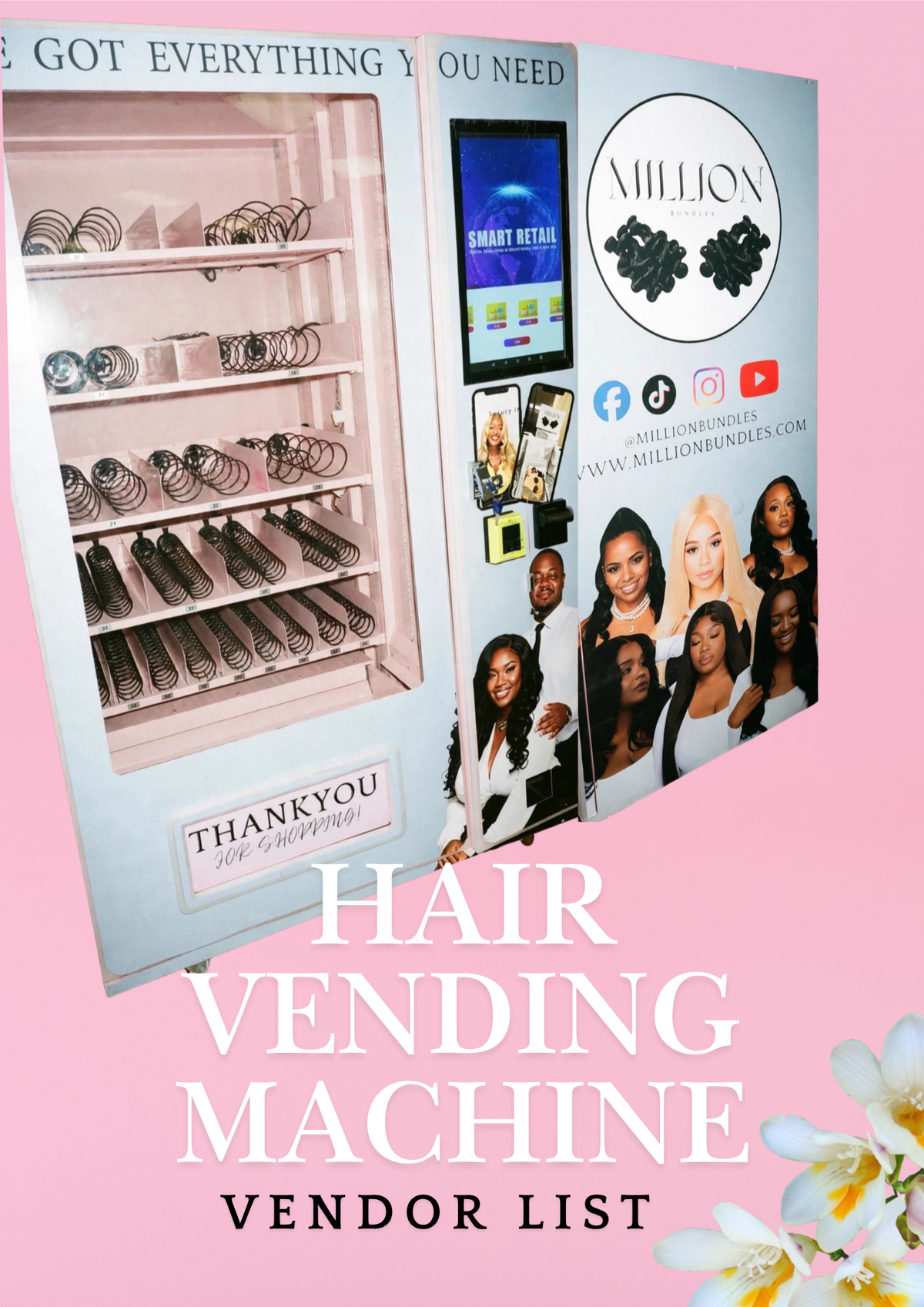 Million Bundles Hair Vending Machine Vendor List